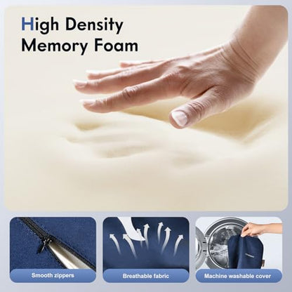 Memory Foam Car Seat Cushion and Lumbar Support Pillow for Car
