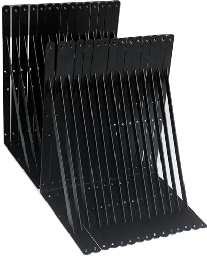 24 Pack L18 x H 12" Black Heavy Duty Shelf Brackets with Screws Metal Shelf Brackets Shelf Support Angle Brackets for Shelves L Brackets Heavy Duty Floating Shelf (24 Count)