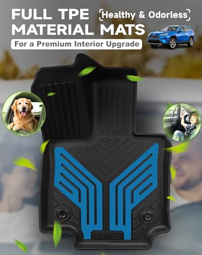 Premium Color TPE Floor Mats Custom Fit for Toyota RAV4 2019
