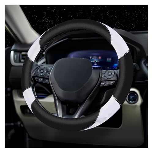 Soft Leather Steering Wheel Cover with Breathable Design and Anti