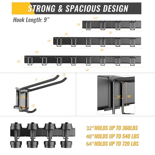 Garage Tool Rack Wall Mount (2 Count)