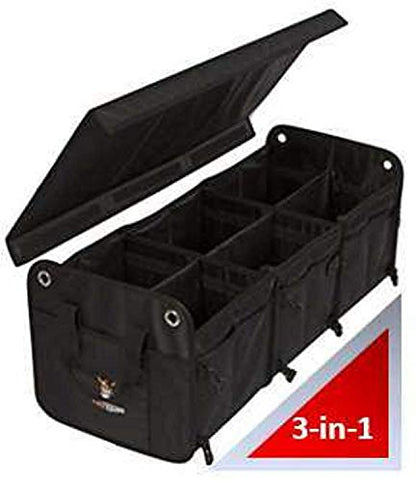 Convertible Large 3 Compartment SUV Trunk Organizer