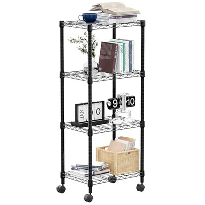 4 Shelf Adjustable Heavy Duty Steel Wire Rack (4 Count)