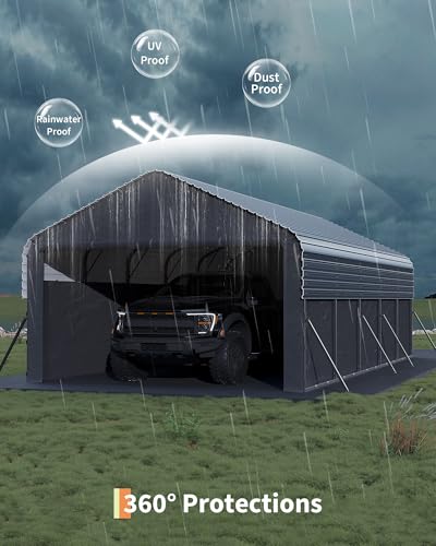 12x25x9 ft Metal Carport Oversized