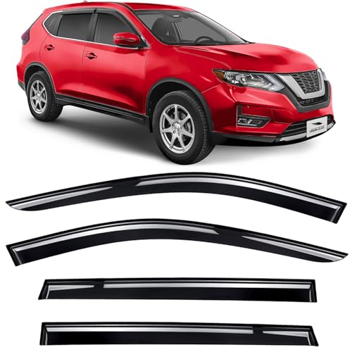Tape on Extra Durable Rain Guards for Nissan Rogue 2014 (4 Count)