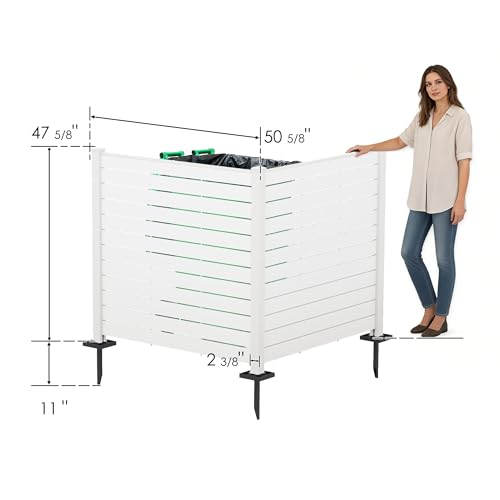 50" W x 48" H Outdoor Privacy Screen with Aluminum Posts (32.63 Sq Ft)
