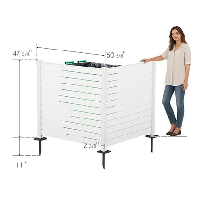 50" W x 48" H Outdoor Privacy Screen with Aluminum Posts (32.63 Sq Ft)