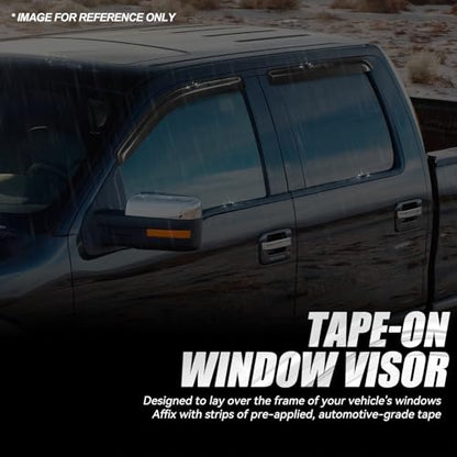 4PCS Tape On Window Visors for 2009