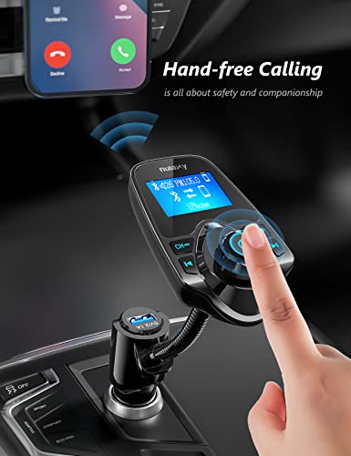 Bluetooth 5.4 Car Adapter FM Transmitter with 1.44" LCD Screen Black