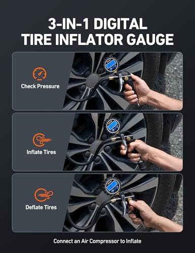 Digital Tire Pressure Gauge with Inflator 3