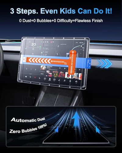 2026 Model Y 16Inch Glossy Screen Protector For Tesla Modely 16" Touch Screen & 8" Rear Screen Saver For Model Y Juniper Performance