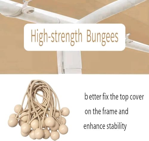 10'x20' Carport Replacement Canopy Cover Beige
