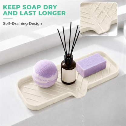 Silicone Soap Dish with Drain Spout