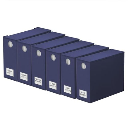 6 Pack Bed Sheet Organizers and Storage (6 Count)