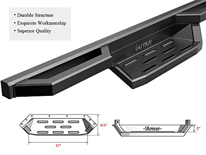 Stainless Steel Pocket Steps Running Boards Side Bars Compatible with Ford F150 2015
