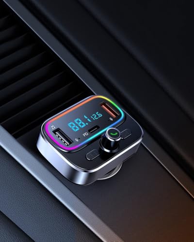 Bluetooth 5.4 FM Transmitter for Car Wireless Radio Adapter Kit