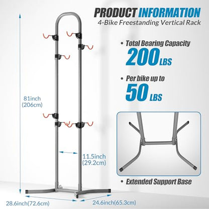 4 Bike Rack Bicycle Rack (299.2 Ounce)