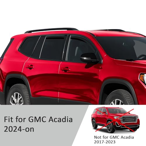 in Channel Extra Durable Rain Guards for GMC Acadia 2024 (4 Count)