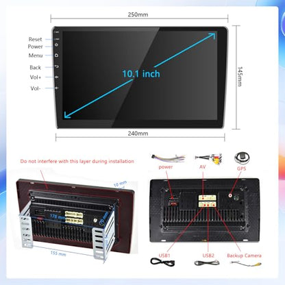 Double Din Car Stereo Radio Receiver (3.2 Ounce)