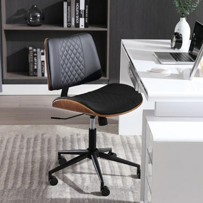 Home Office Chair No Arms with Wheels