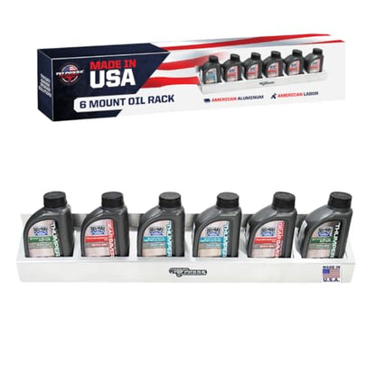 304 Six Quart Oil Can Rack Holder 32" Caddy Wall Hanger Aluminum Shelf