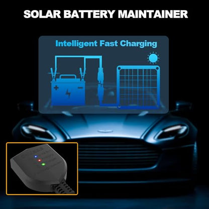 30W 12V Portable Waterproof Solar Panel Trickle Charger & Maintainer