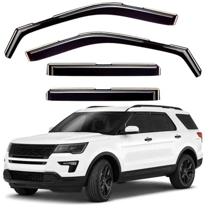 Window Deflectors Smoke Tinted in (4 Count)