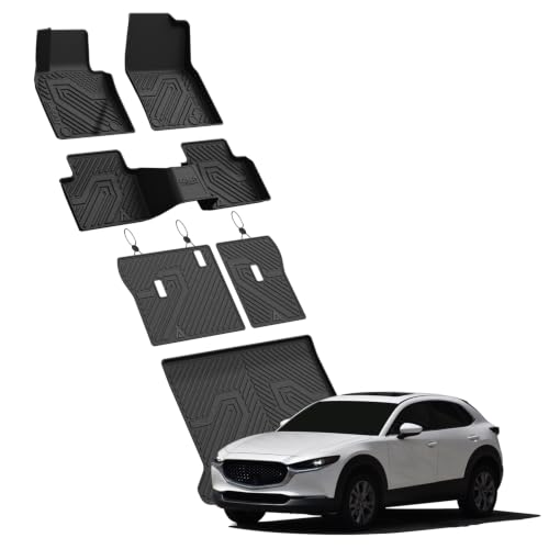 Floor Mats & Trunk Mat & Backrest Mats for Mazda CX30 2020 (3 Count)