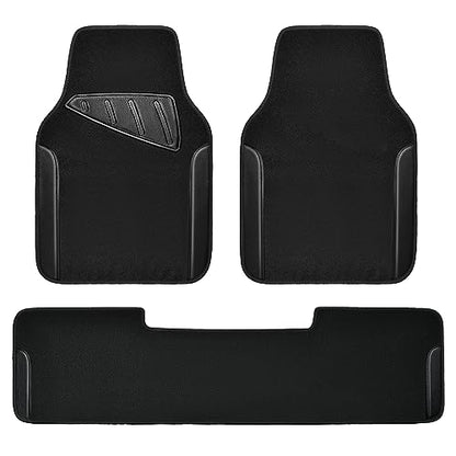 Waterproof Universal Faux Leather 3Pcs Car Floor Mats