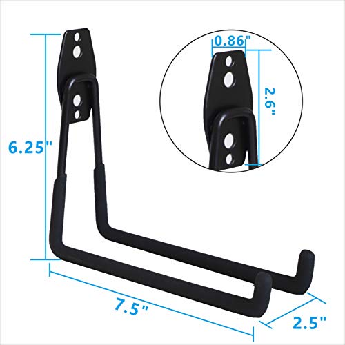 Garage Hooks 4 Pack Wall Mount Storage Hanger with 2 Extension Cord Holder Organizer