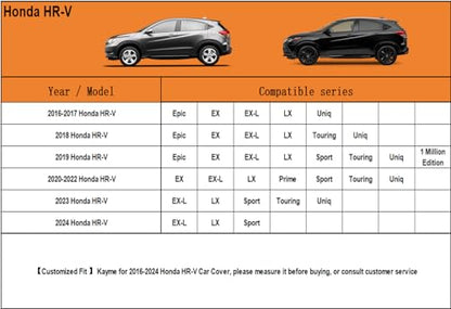 6 Layers Waterproof SUV Car Cover for Honda HR