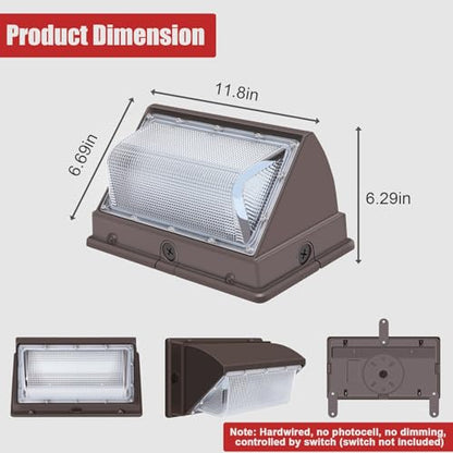 120W 4 Pack LED Wall Pack (4 Count)