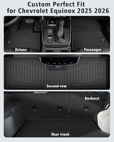 Floor Mats Custom Fit for Chevy Equinox 2025 2026 Fuel