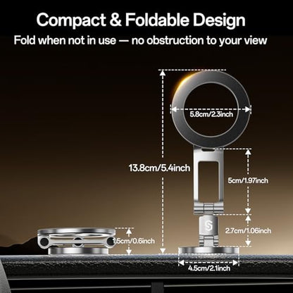Fits MagSafe Car Mount Magnetic Phone Holder for Dash and Tesla