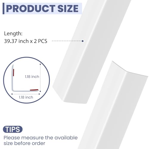 Wall Corner Protectors Pure White 39"
