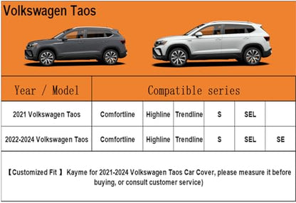 6 Layers Waterproof SUV Car Cover for VW Volkswagen Taos 2021