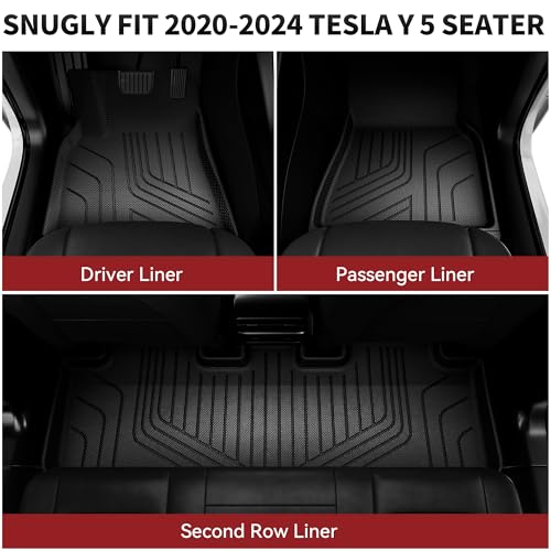 Floor Mats for Tesla Model Y 5 Seater 2024