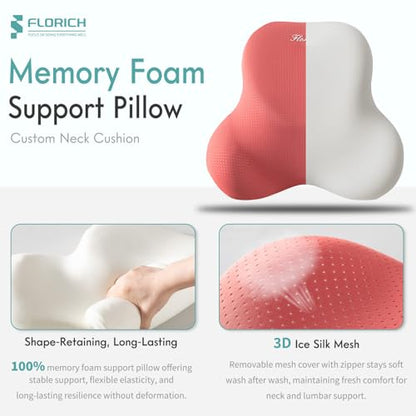 Car Lumbar Support Pillow and Neck Headrest Pillow for Office Chair