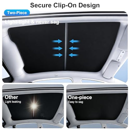Sag Free Sunroof Shade for Tesla Model Y Juniper 2025