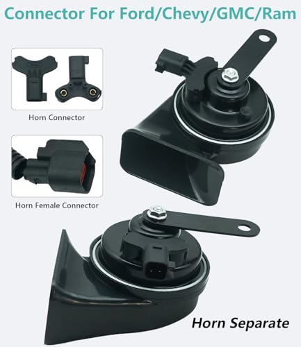 126dB Dual Tone Car Horn Kit with 2 Connector Types