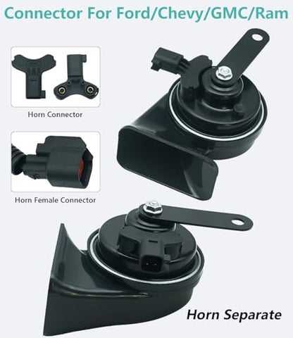 126dB Dual Tone Car Horn Kit with 2 Connector Types