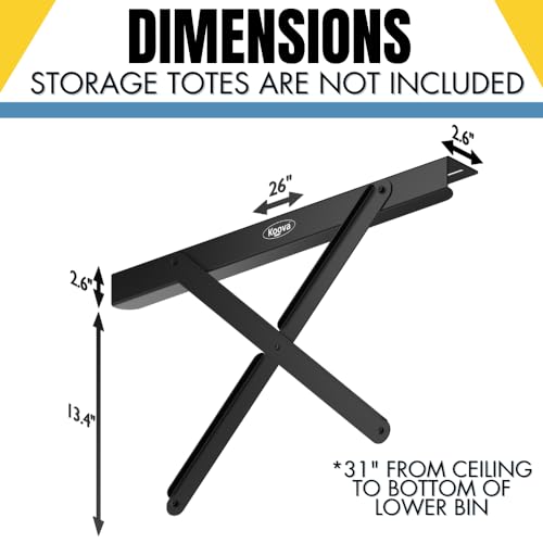 Dual Rail Heavy Duty Overhead Garage Storage System