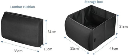 Car Storage Box for Tesla Model 3 Highland 2024 2025, Foldable Lumbar Cushion Waterproof Large Capacity 30L Organizer Travel Accessories