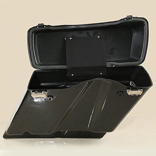 Motorcycle 5" Stretched Saddlebags with Black Conversion Brackets Fit For Harley Softail Deluxe Heritage Softail 1984