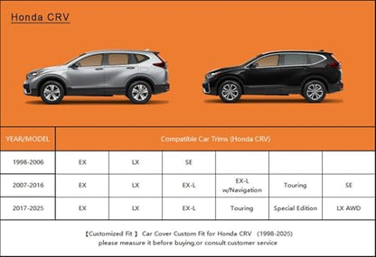 7 Layers Waterproof SUV Car Cover for Honda CRV CR