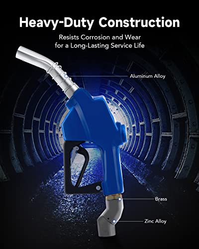 OMT 1" NPT Automatic Fuel Nozzle Kit with 360° Hose Swivel