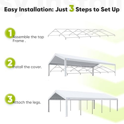 16x32 Heavy Duty Party Tent Outdoor Canopy with Church Windows
