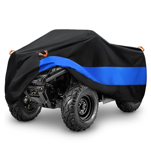 ATV Cover Waterproof Heavy Duty Universal Quad Cover Outdoor Storage Cover 4 Wheeler UV Protection for Polaris Yamaha Honda Suzuki Kawasaki
