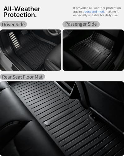 6Pcs Floor Mats for Tesla Model 3 Highland 2024 (6 Count)