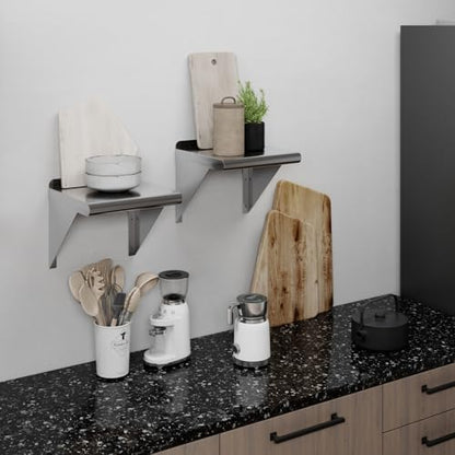 12 in. x 12 in. Stainless Steel Wall Mount Shelf